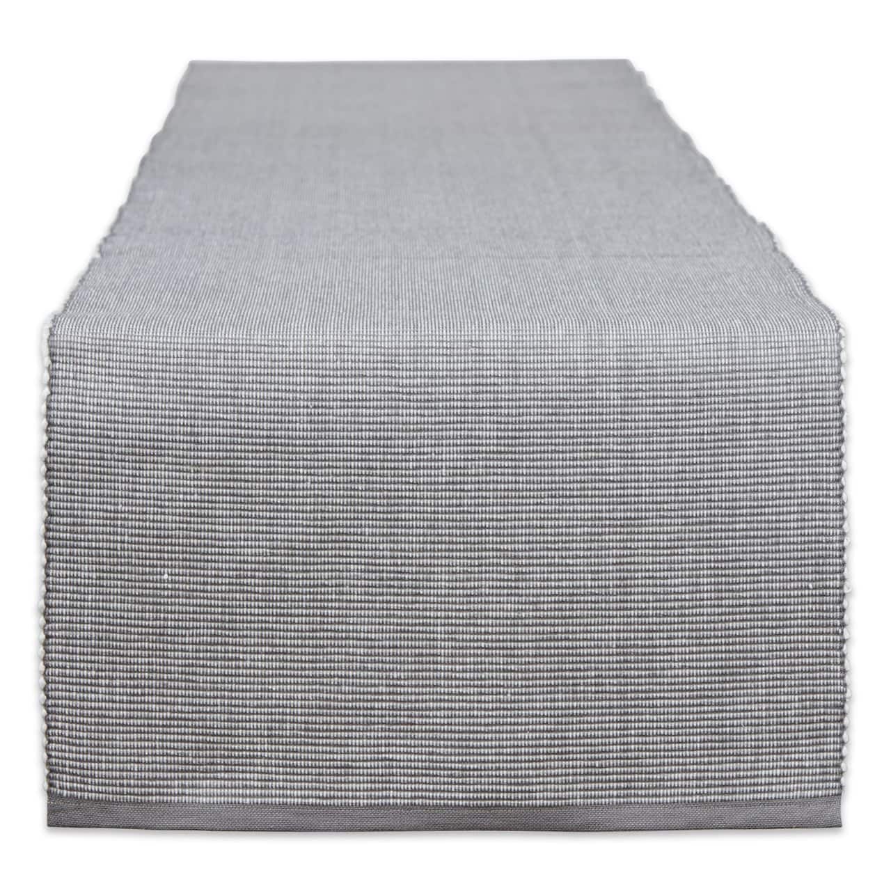 DII® 72" Gray & White 2-Tone Ribbed Table Runner